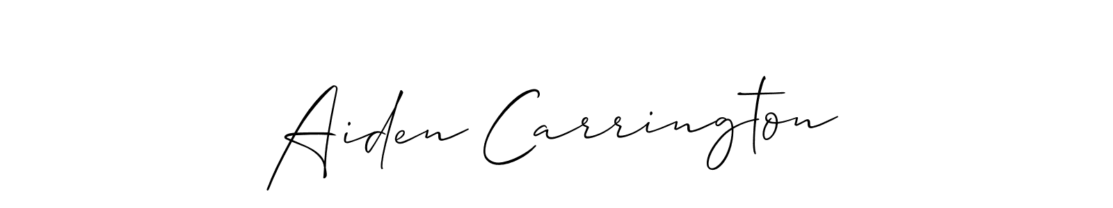 Aiden Carrington stylish signature style. Best Handwritten Sign (Allison_Script) for my name. Handwritten Signature Collection Ideas for my name Aiden Carrington. Aiden Carrington signature style 2 images and pictures png