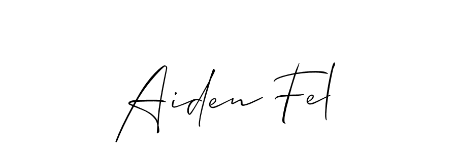 Also we have Aiden Fel name is the best signature style. Create professional handwritten signature collection using Allison_Script autograph style. Aiden Fel signature style 2 images and pictures png