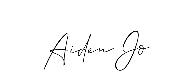 Aiden Jo stylish signature style. Best Handwritten Sign (Allison_Script) for my name. Handwritten Signature Collection Ideas for my name Aiden Jo. Aiden Jo signature style 2 images and pictures png