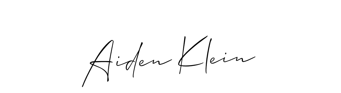 How to Draw Aiden Klein signature style? Allison_Script is a latest design signature styles for name Aiden Klein. Aiden Klein signature style 2 images and pictures png