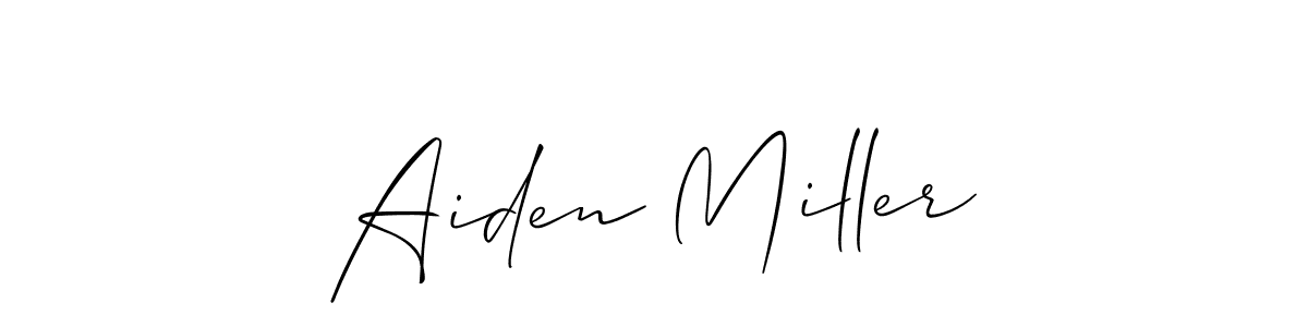 Allison_Script is a professional signature style that is perfect for those who want to add a touch of class to their signature. It is also a great choice for those who want to make their signature more unique. Get Aiden Miller name to fancy signature for free. Aiden Miller signature style 2 images and pictures png
