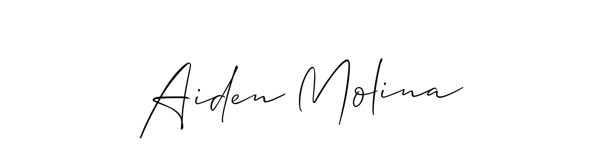 Create a beautiful signature design for name Aiden Molina. With this signature (Allison_Script) fonts, you can make a handwritten signature for free. Aiden Molina signature style 2 images and pictures png