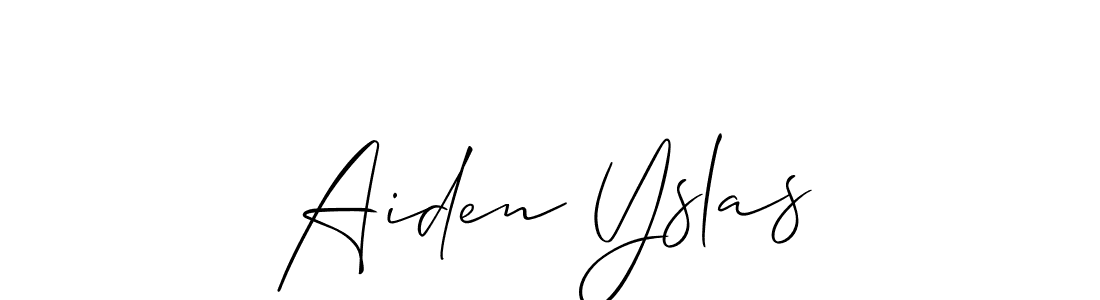 Also we have Aiden Yslas name is the best signature style. Create professional handwritten signature collection using Allison_Script autograph style. Aiden Yslas signature style 2 images and pictures png