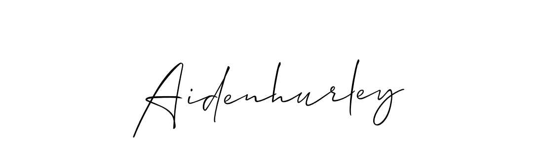 Use a signature maker to create a handwritten signature online. With this signature software, you can design (Allison_Script) your own signature for name Aidenhurley. Aidenhurley signature style 2 images and pictures png
