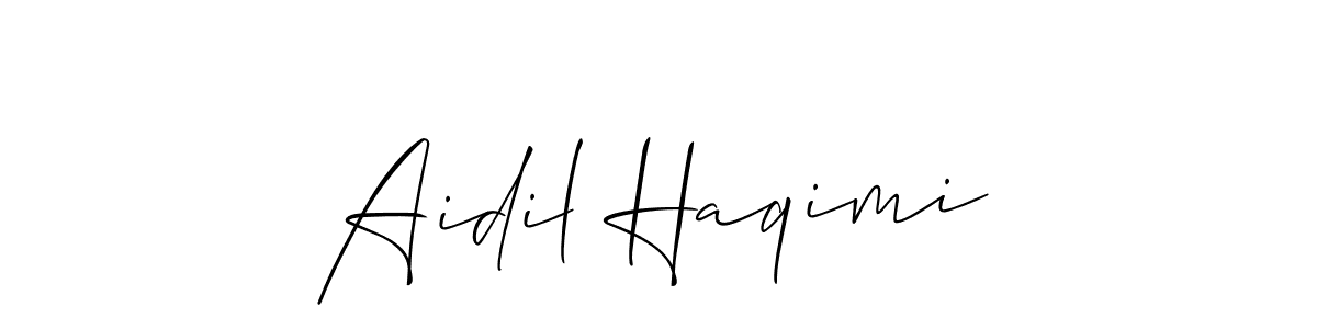 It looks lik you need a new signature style for name Aidil Haqimi. Design unique handwritten (Allison_Script) signature with our free signature maker in just a few clicks. Aidil Haqimi signature style 2 images and pictures png