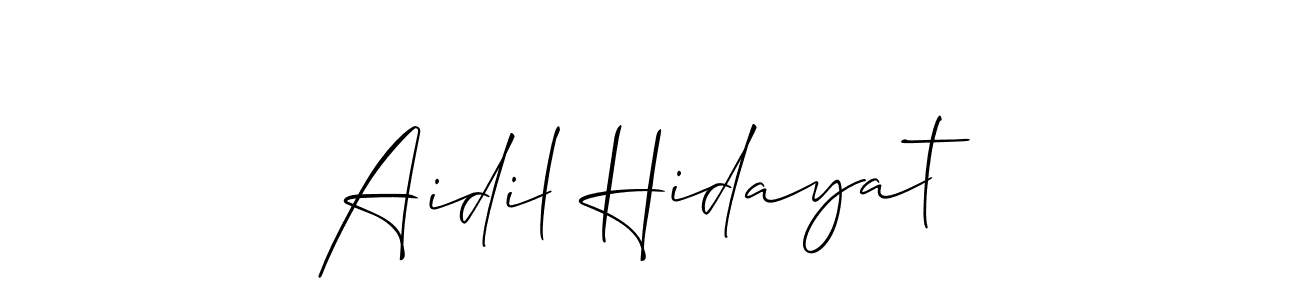 Best and Professional Signature Style for Aidil Hidayat. Allison_Script Best Signature Style Collection. Aidil Hidayat signature style 2 images and pictures png