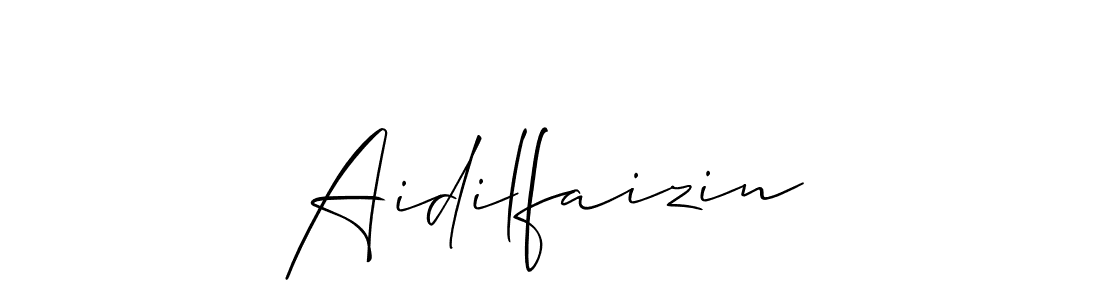 It looks lik you need a new signature style for name Aidilfaizin. Design unique handwritten (Allison_Script) signature with our free signature maker in just a few clicks. Aidilfaizin signature style 2 images and pictures png