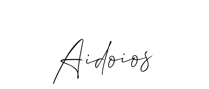 Use a signature maker to create a handwritten signature online. With this signature software, you can design (Allison_Script) your own signature for name Aidoios. Aidoios signature style 2 images and pictures png