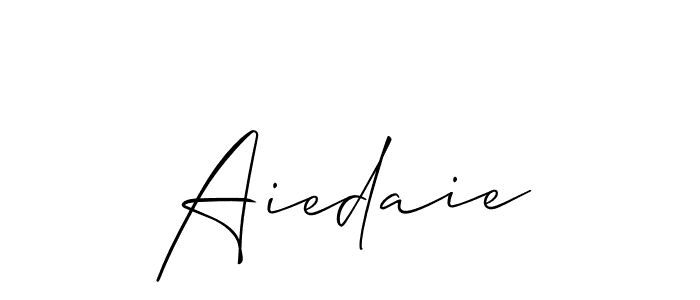 How to make Aiedaie name signature. Use Allison_Script style for creating short signs online. This is the latest handwritten sign. Aiedaie signature style 2 images and pictures png