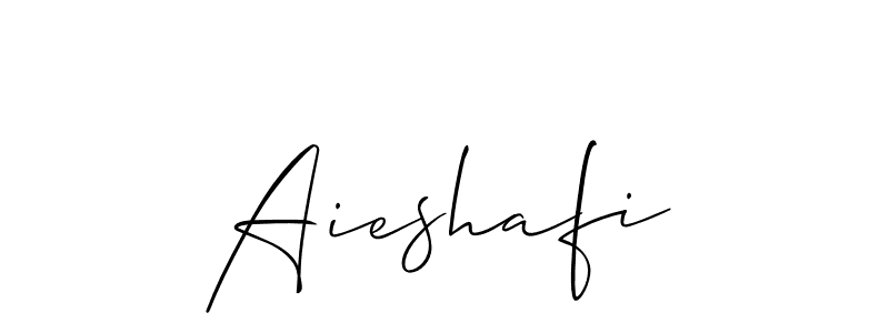 Design your own signature with our free online signature maker. With this signature software, you can create a handwritten (Allison_Script) signature for name Aieshafi. Aieshafi signature style 2 images and pictures png