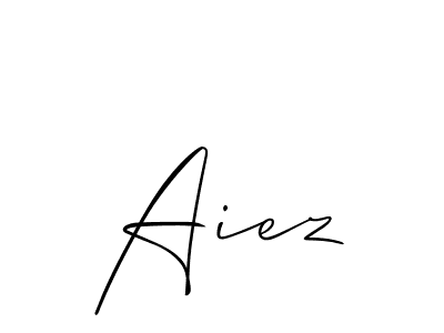 Also You can easily find your signature by using the search form. We will create Aiez name handwritten signature images for you free of cost using Allison_Script sign style. Aiez signature style 2 images and pictures png