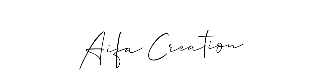 Create a beautiful signature design for name Aifa Creation. With this signature (Allison_Script) fonts, you can make a handwritten signature for free. Aifa Creation signature style 2 images and pictures png