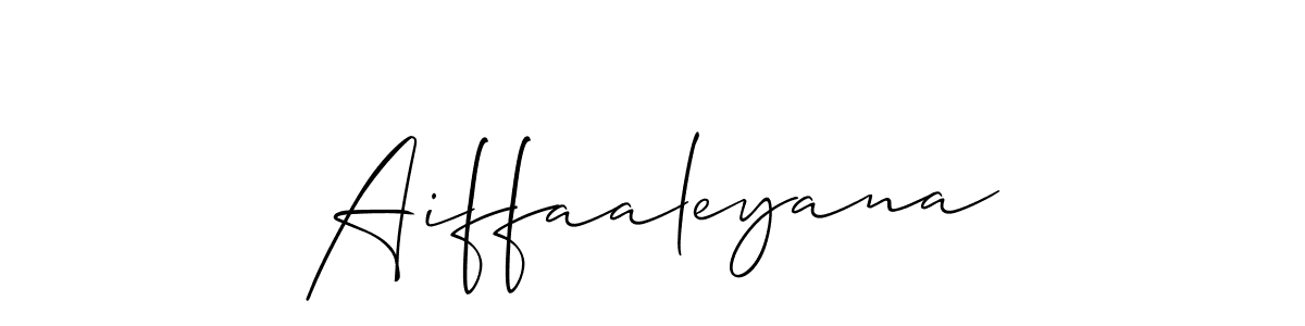 Use a signature maker to create a handwritten signature online. With this signature software, you can design (Allison_Script) your own signature for name Aiffaaleyana. Aiffaaleyana signature style 2 images and pictures png
