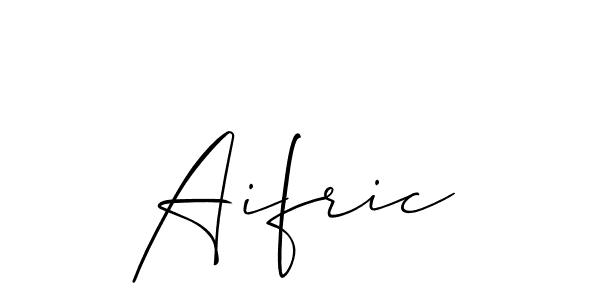 Create a beautiful signature design for name Aifric. With this signature (Allison_Script) fonts, you can make a handwritten signature for free. Aifric signature style 2 images and pictures png