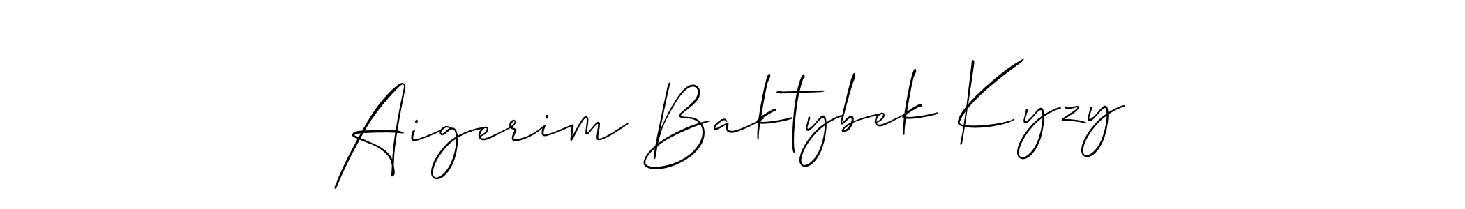 Design your own signature with our free online signature maker. With this signature software, you can create a handwritten (Allison_Script) signature for name Aigerim Baktybek Kyzy. Aigerim Baktybek Kyzy signature style 2 images and pictures png