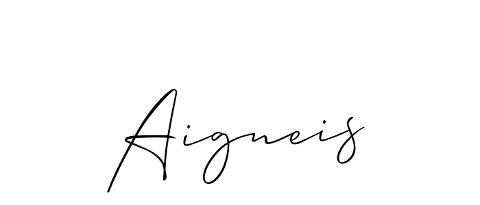 Best and Professional Signature Style for Aigneis. Allison_Script Best Signature Style Collection. Aigneis signature style 2 images and pictures png