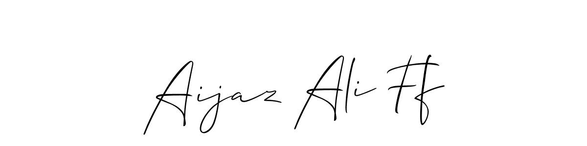 How to make Aijaz Ali Ff signature? Allison_Script is a professional autograph style. Create handwritten signature for Aijaz Ali Ff name. Aijaz Ali Ff signature style 2 images and pictures png