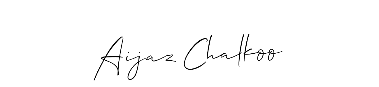 This is the best signature style for the Aijaz Chalkoo name. Also you like these signature font (Allison_Script). Mix name signature. Aijaz Chalkoo signature style 2 images and pictures png