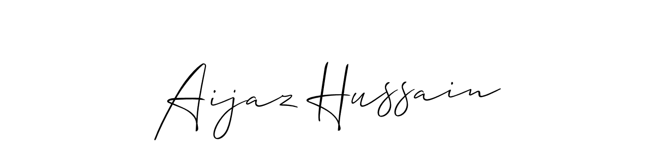 How to make Aijaz Hussain signature? Allison_Script is a professional autograph style. Create handwritten signature for Aijaz Hussain name. Aijaz Hussain signature style 2 images and pictures png