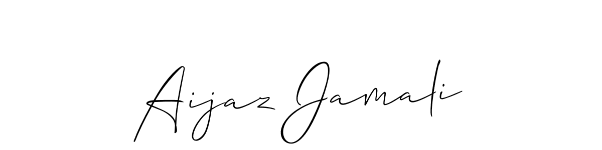 Make a beautiful signature design for name Aijaz Jamali. With this signature (Allison_Script) style, you can create a handwritten signature for free. Aijaz Jamali signature style 2 images and pictures png