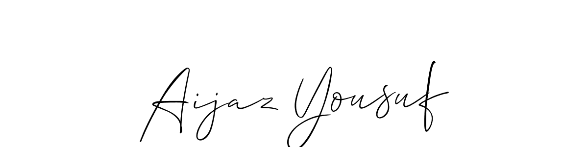 You should practise on your own different ways (Allison_Script) to write your name (Aijaz Yousuf) in signature. don't let someone else do it for you. Aijaz Yousuf signature style 2 images and pictures png