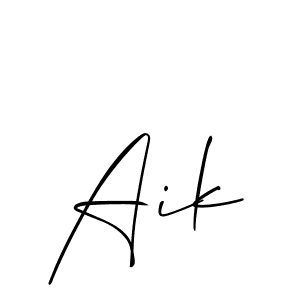 Allison_Script is a professional signature style that is perfect for those who want to add a touch of class to their signature. It is also a great choice for those who want to make their signature more unique. Get Aik name to fancy signature for free. Aik signature style 2 images and pictures png