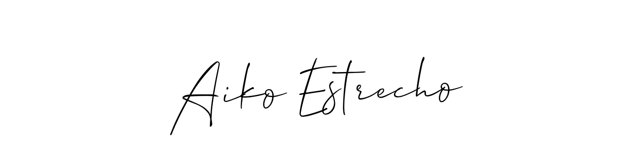Make a beautiful signature design for name Aiko Estrecho. Use this online signature maker to create a handwritten signature for free. Aiko Estrecho signature style 2 images and pictures png