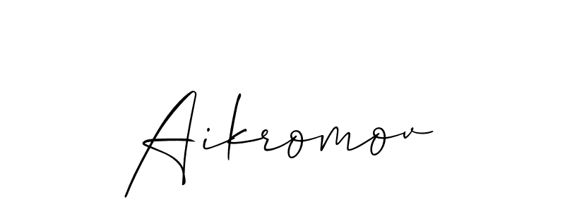 Also You can easily find your signature by using the search form. We will create Aikromov name handwritten signature images for you free of cost using Allison_Script sign style. Aikromov signature style 2 images and pictures png