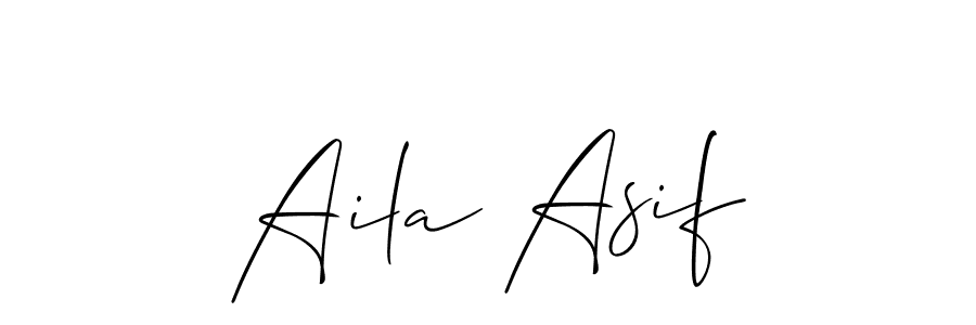 Create a beautiful signature design for name Aila Asif. With this signature (Allison_Script) fonts, you can make a handwritten signature for free. Aila Asif signature style 2 images and pictures png