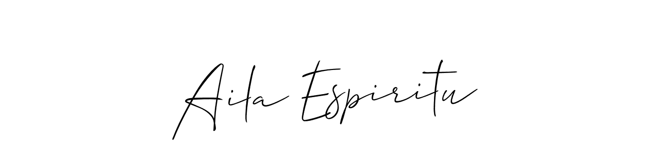 Aila Espiritu stylish signature style. Best Handwritten Sign (Allison_Script) for my name. Handwritten Signature Collection Ideas for my name Aila Espiritu. Aila Espiritu signature style 2 images and pictures png