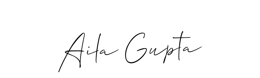 The best way (Allison_Script) to make a short signature is to pick only two or three words in your name. The name Aila Gupta include a total of six letters. For converting this name. Aila Gupta signature style 2 images and pictures png