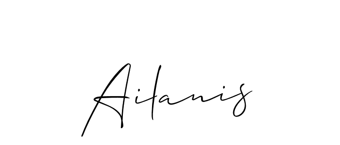 Design your own signature with our free online signature maker. With this signature software, you can create a handwritten (Allison_Script) signature for name Ailanis. Ailanis signature style 2 images and pictures png