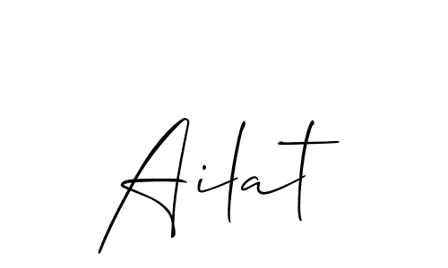 Use a signature maker to create a handwritten signature online. With this signature software, you can design (Allison_Script) your own signature for name Ailat. Ailat signature style 2 images and pictures png