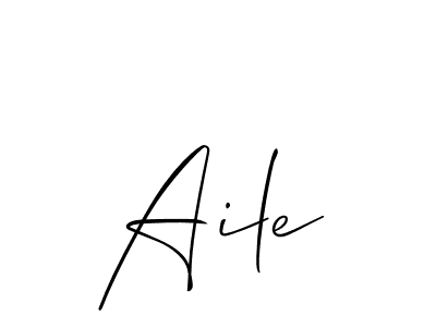 You should practise on your own different ways (Allison_Script) to write your name (Aile) in signature. don't let someone else do it for you. Aile signature style 2 images and pictures png