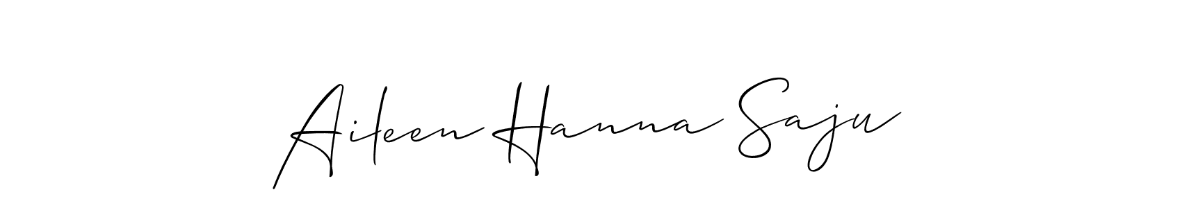 How to make Aileen Hanna Saju signature? Allison_Script is a professional autograph style. Create handwritten signature for Aileen Hanna Saju name. Aileen Hanna Saju signature style 2 images and pictures png