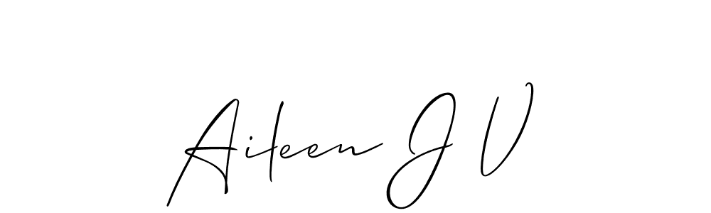 Create a beautiful signature design for name Aileen J V. With this signature (Allison_Script) fonts, you can make a handwritten signature for free. Aileen J V signature style 2 images and pictures png