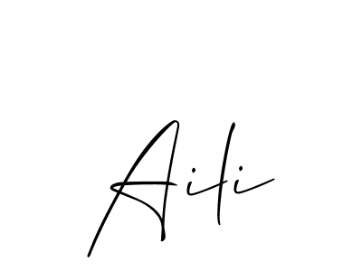 The best way (Allison_Script) to make a short signature is to pick only two or three words in your name. The name Aili include a total of six letters. For converting this name. Aili signature style 2 images and pictures png