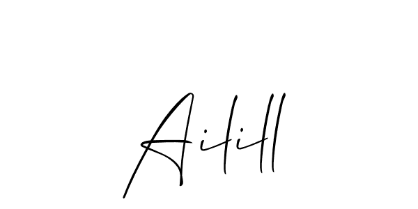 Design your own signature with our free online signature maker. With this signature software, you can create a handwritten (Allison_Script) signature for name Ailill. Ailill signature style 2 images and pictures png