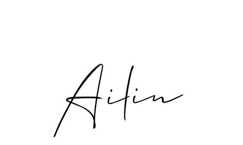 Also we have Ailin name is the best signature style. Create professional handwritten signature collection using Allison_Script autograph style. Ailin signature style 2 images and pictures png