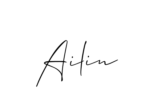 Also we have Ailin name is the best signature style. Create professional handwritten signature collection using Allison_Script autograph style. Ailin signature style 2 images and pictures png