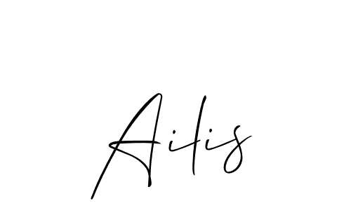 It looks lik you need a new signature style for name Ailis. Design unique handwritten (Allison_Script) signature with our free signature maker in just a few clicks. Ailis signature style 2 images and pictures png