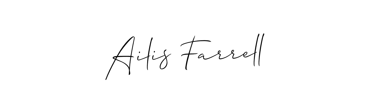 Design your own signature with our free online signature maker. With this signature software, you can create a handwritten (Allison_Script) signature for name Ailis Farrell. Ailis Farrell signature style 2 images and pictures png