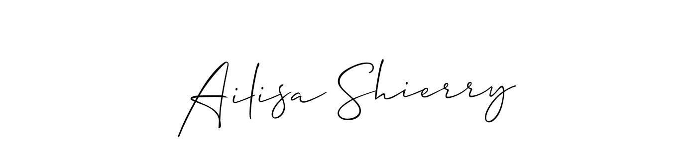 Also You can easily find your signature by using the search form. We will create Ailisa Shierry name handwritten signature images for you free of cost using Allison_Script sign style. Ailisa Shierry signature style 2 images and pictures png