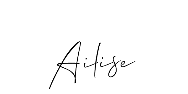 How to make Ailise name signature. Use Allison_Script style for creating short signs online. This is the latest handwritten sign. Ailise signature style 2 images and pictures png