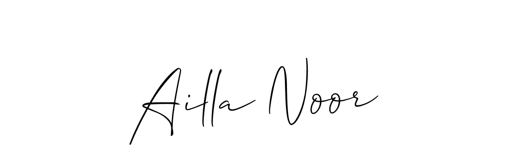 How to make Ailla Noor signature? Allison_Script is a professional autograph style. Create handwritten signature for Ailla Noor name. Ailla Noor signature style 2 images and pictures png