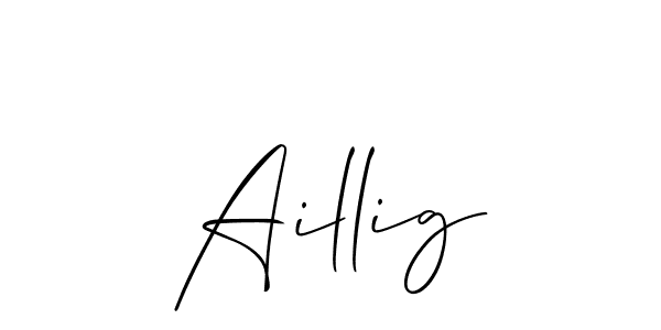 Also You can easily find your signature by using the search form. We will create Aillig name handwritten signature images for you free of cost using Allison_Script sign style. Aillig signature style 2 images and pictures png