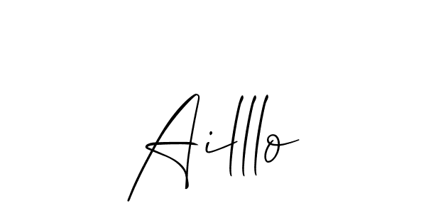 Also You can easily find your signature by using the search form. We will create Ailllo name handwritten signature images for you free of cost using Allison_Script sign style. Ailllo signature style 2 images and pictures png