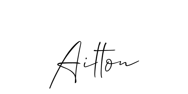 Allison_Script is a professional signature style that is perfect for those who want to add a touch of class to their signature. It is also a great choice for those who want to make their signature more unique. Get Ailton name to fancy signature for free. Ailton signature style 2 images and pictures png