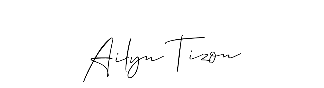 It looks lik you need a new signature style for name Ailyn Tizon. Design unique handwritten (Allison_Script) signature with our free signature maker in just a few clicks. Ailyn Tizon signature style 2 images and pictures png