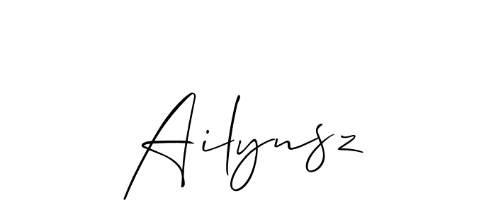 Similarly Allison_Script is the best handwritten signature design. Signature creator online .You can use it as an online autograph creator for name Ailynsz. Ailynsz signature style 2 images and pictures png
